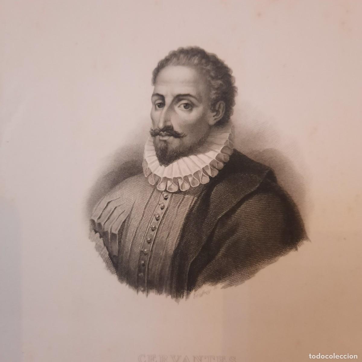Arte: Grabado de Miguel de Cervantes Saavedra - Foto 1