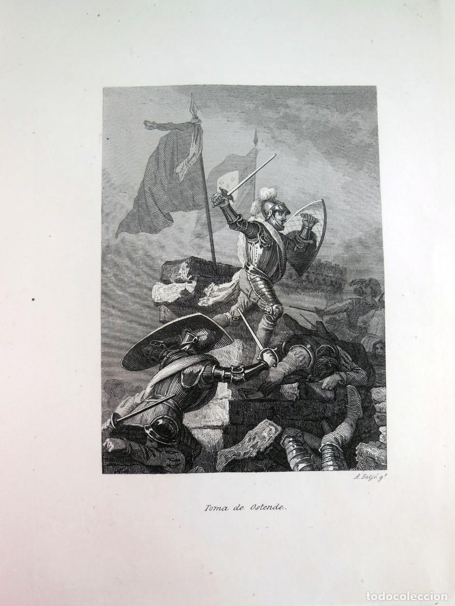 Arte: Antiguo Grabado - Old Gravure : TOMA DE OSTENDE. FATJ&Oacute; A (grabador)