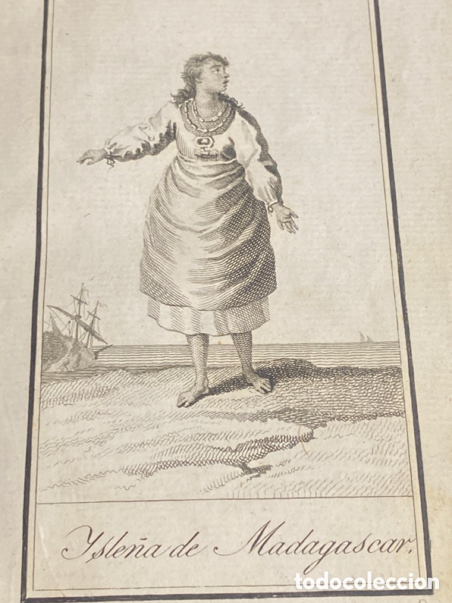Arte: GRABADOS 1799. ISLE&Ntilde;OS (YSLE&Ntilde;O E YSLE&Ntilde;A) DE MADAGASCAR - Foto 2