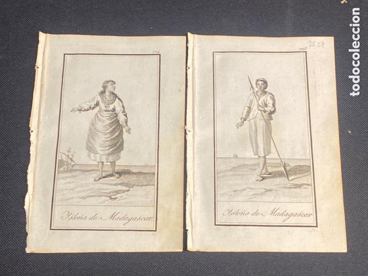 Arte: GRABADOS 1799. ISLE&Ntilde;OS (YSLE&Ntilde;O E YSLE&Ntilde;A) DE MADAGASCAR - Foto 1