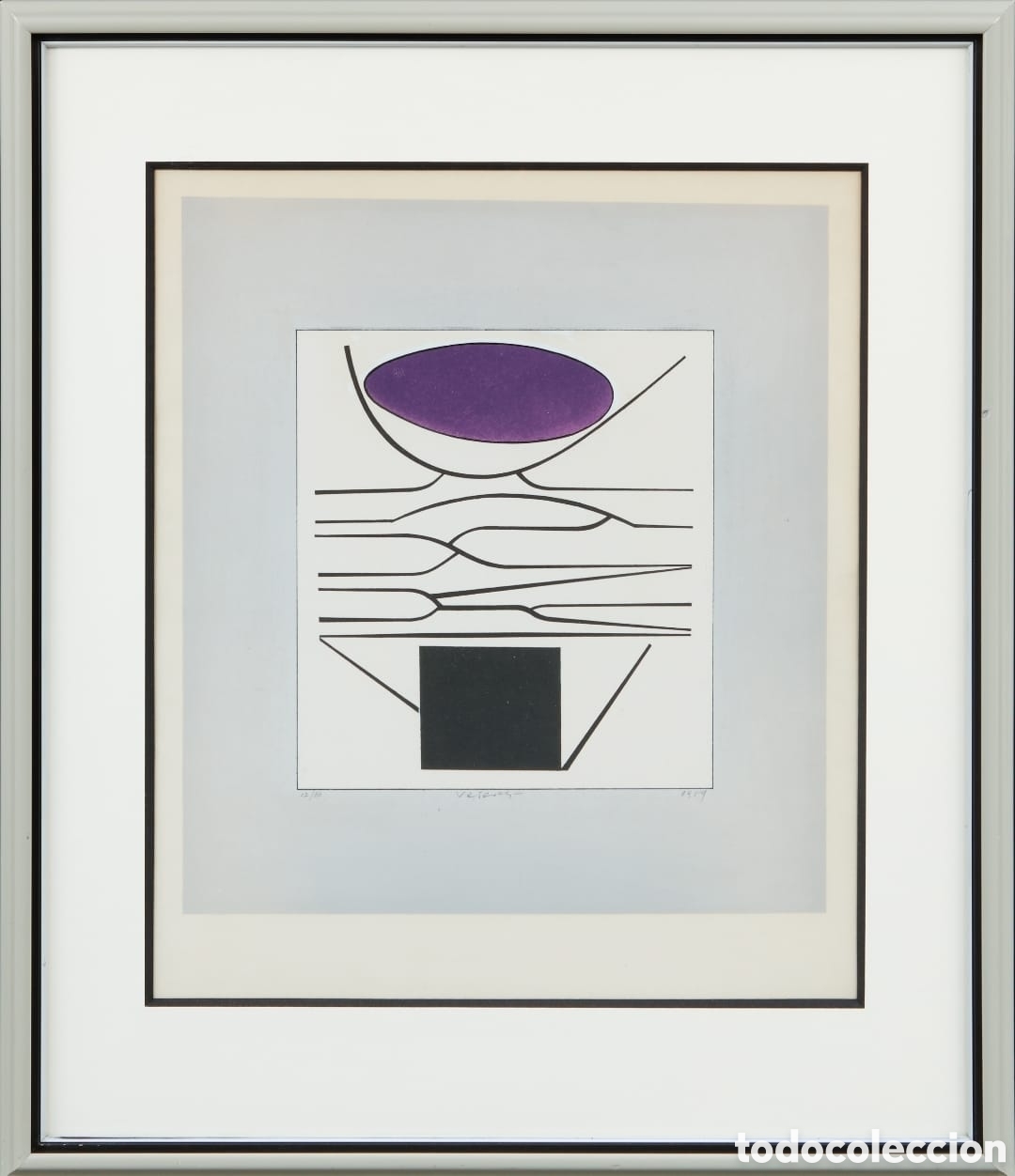 Art: Victor vasarely olkya serigrafia firmada , numerada y fechada a l&aacute;piz por el artista