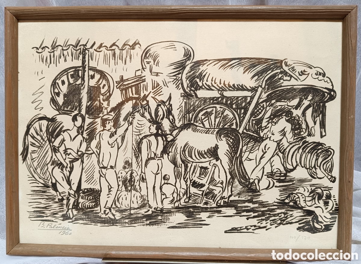 Arte: Grabado de Benjam&iacute;n Palencia 1960 - Foto 1