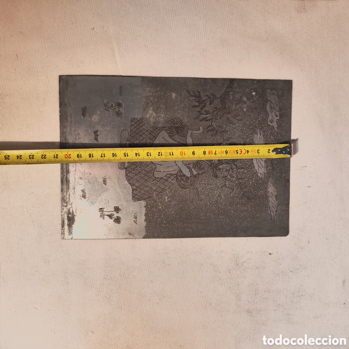 Arte: ANTIGUA PLANCHA PARA GRABADO - Foto 5