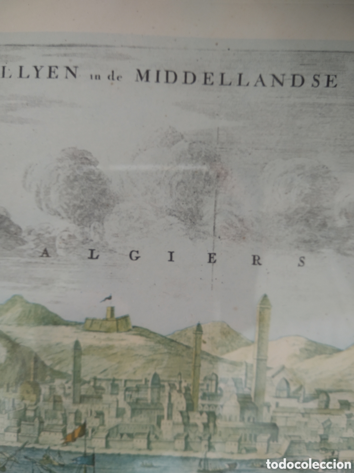 Arte: Antiguo grabado puerto de Argel - Foto 7