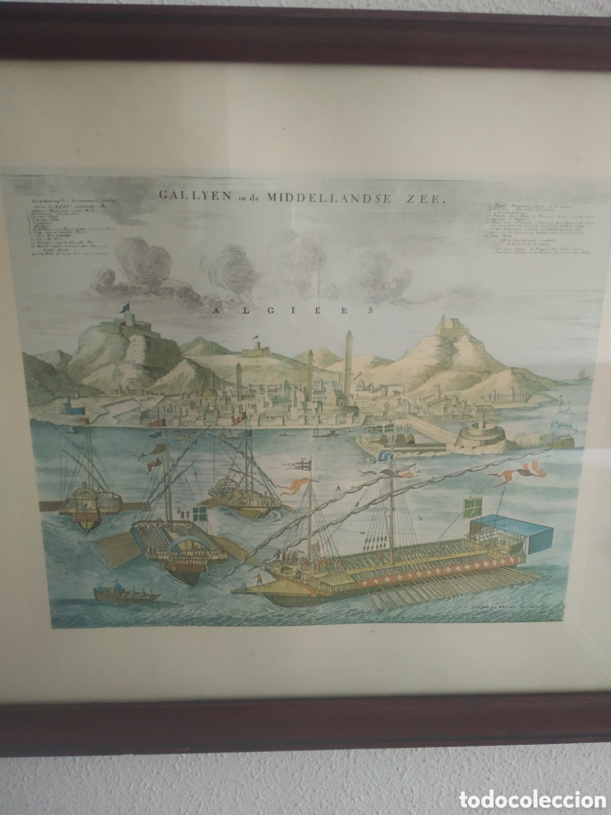 Arte: Antiguo grabado puerto de Argel - Foto 8