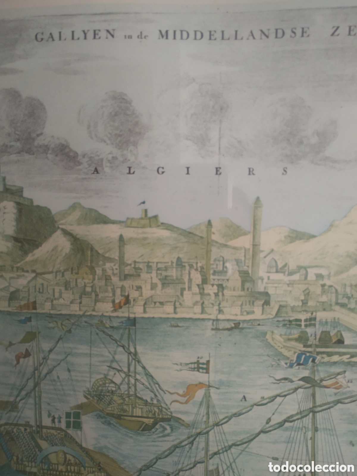 Arte: Antiguo grabado puerto de Argel - Foto 12