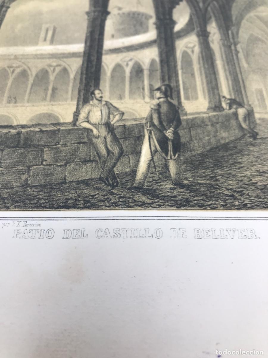 Arte: Grabado del patio interior del Castillo de Bellver - Foto 3