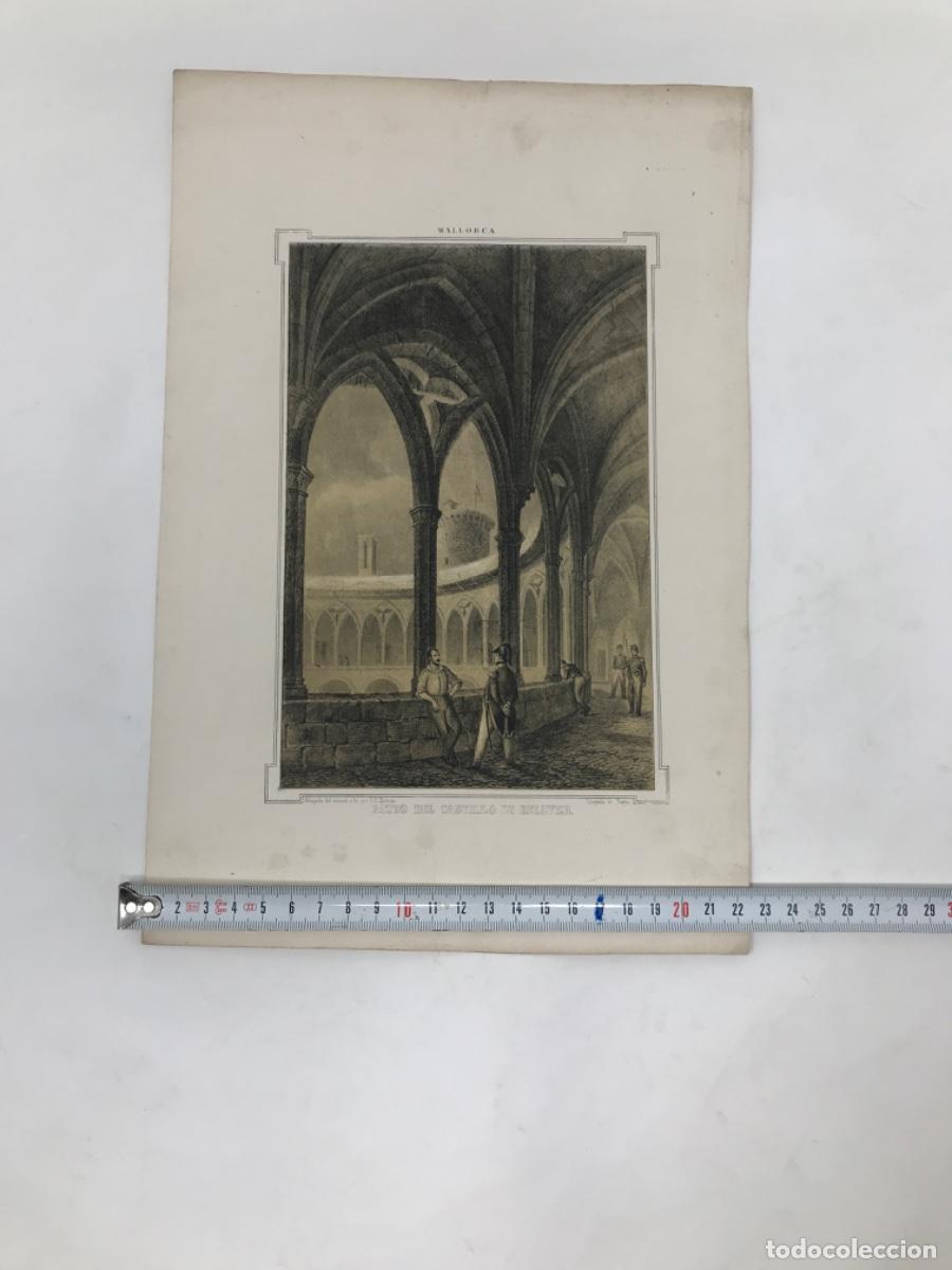 Arte: Grabado del patio interior del Castillo de Bellver - Foto 8