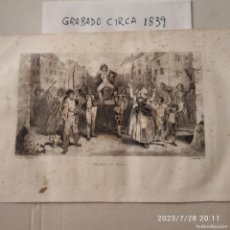 Arte: ANTIGUO GRABADO, AGUAFUERTE DE TAVERNIER. CIRCA 1839.