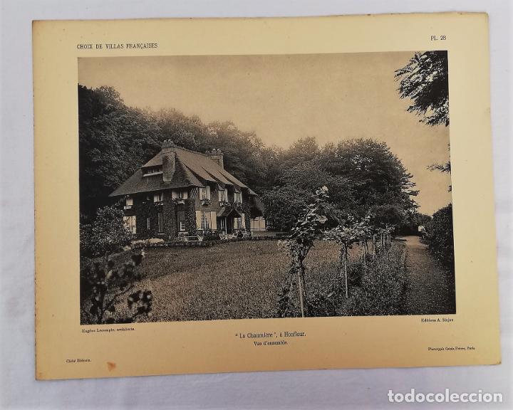 Kunst: ANTIGUA FOTOTIPIA/ OLD PHOTOTYPIE: LA CHAUMI&Egrave;RE A HONFLEUR. 1927. EUG&Egrave;NE LECOMPTE ARCHITECTE.