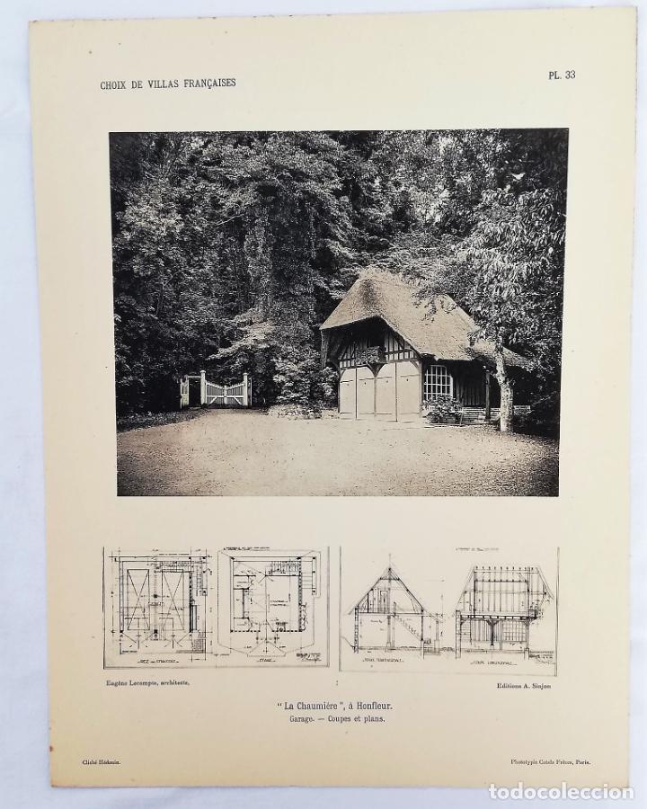 Kunst: ANTIGUA FOTOTIPIA/ OLD PHOTOTYPIE: LA CHAUMI&Egrave;RE A HONFLEUR. 1927. EUG&Egrave;NE LECOMPTE ARCHITECTE. JARDIN