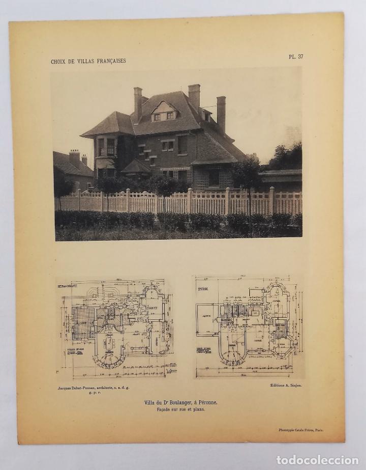 Kunst: ANTIGUA FOTOTIPIA/ OLD PHOTOTYPIE: VILLA DU DR BOULANGER &Agrave; P&Eacute;RONNE 1927. JACQUES DEBAT-PONSAN ARCHIT