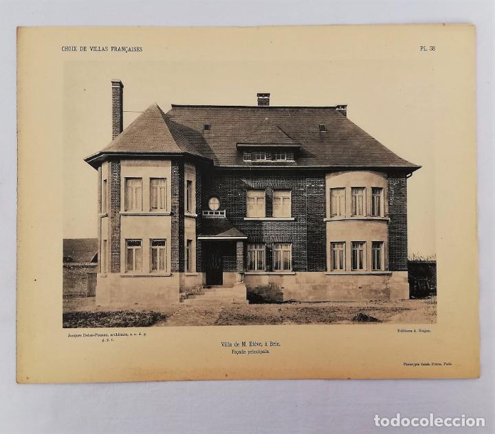 Kunst: ANTIGUA FOTOTIPIA/ OLD PHOTOTYPIE: VILLA DE M. ET&Egrave;VE &Agrave; BRIE. 1927 JACQUES DEBAT-PONSAN ARCHITECTE.