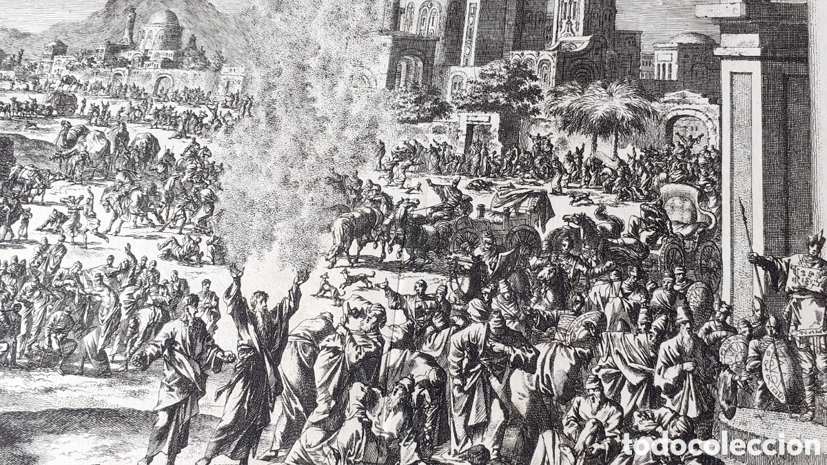Arte: La sexta plaga de Egipto - 1704 - J. Luyken - Foto 2