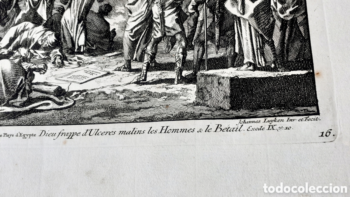 Arte: La sexta plaga de Egipto - 1704 - J. Luyken - Foto 4