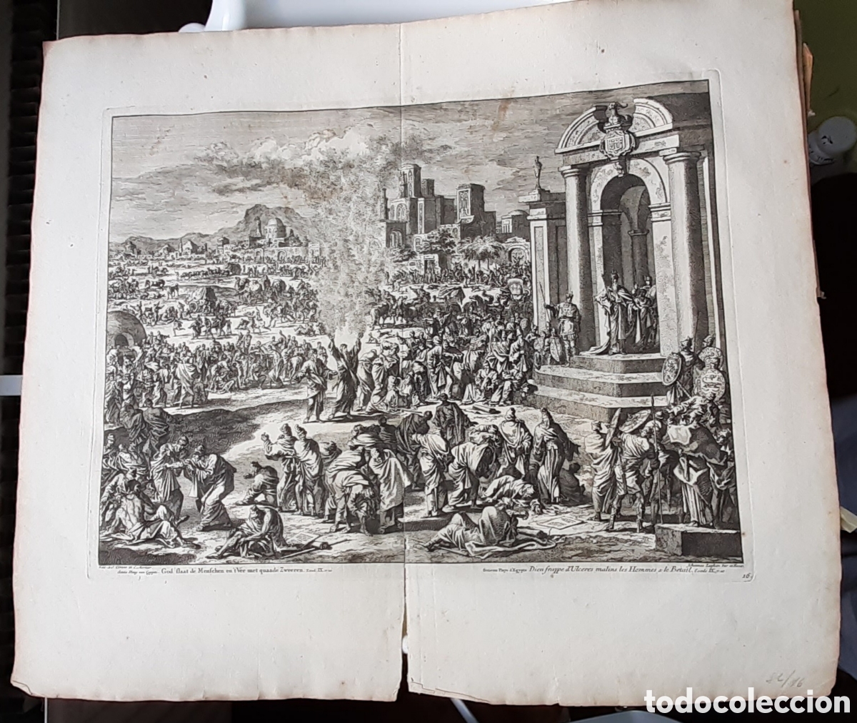 Arte: La sexta plaga de Egipto - 1704 - J. Luyken - Foto 1