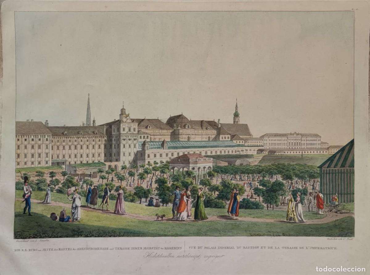 Arte: grabado siglo XVIII viena - Foto 1