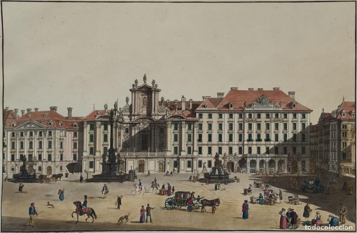 Arte: grabado siglo XVIII viena - Foto 1