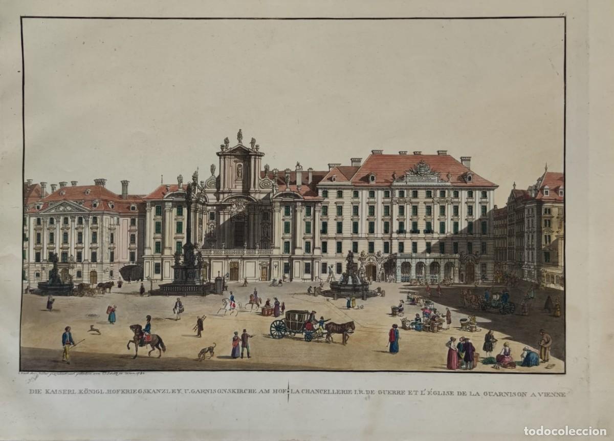 Arte: grabado siglo XVIII viena - Foto 2