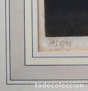 Arte: Adrian van Ostade Interieur - Mezzotinto de W.B. 1765 - Foto 3