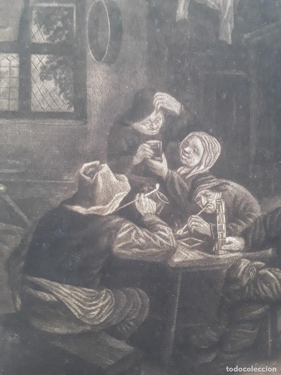 Arte: Adrian van Ostade Interieur - Mezzotinto de W.B. 1765 - Foto 4
