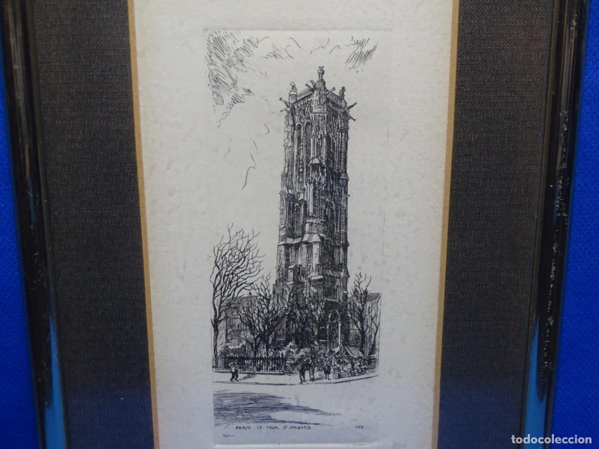 Arte: GRABADO PARIS LA TOUR SANT JACQUES. - Foto 2