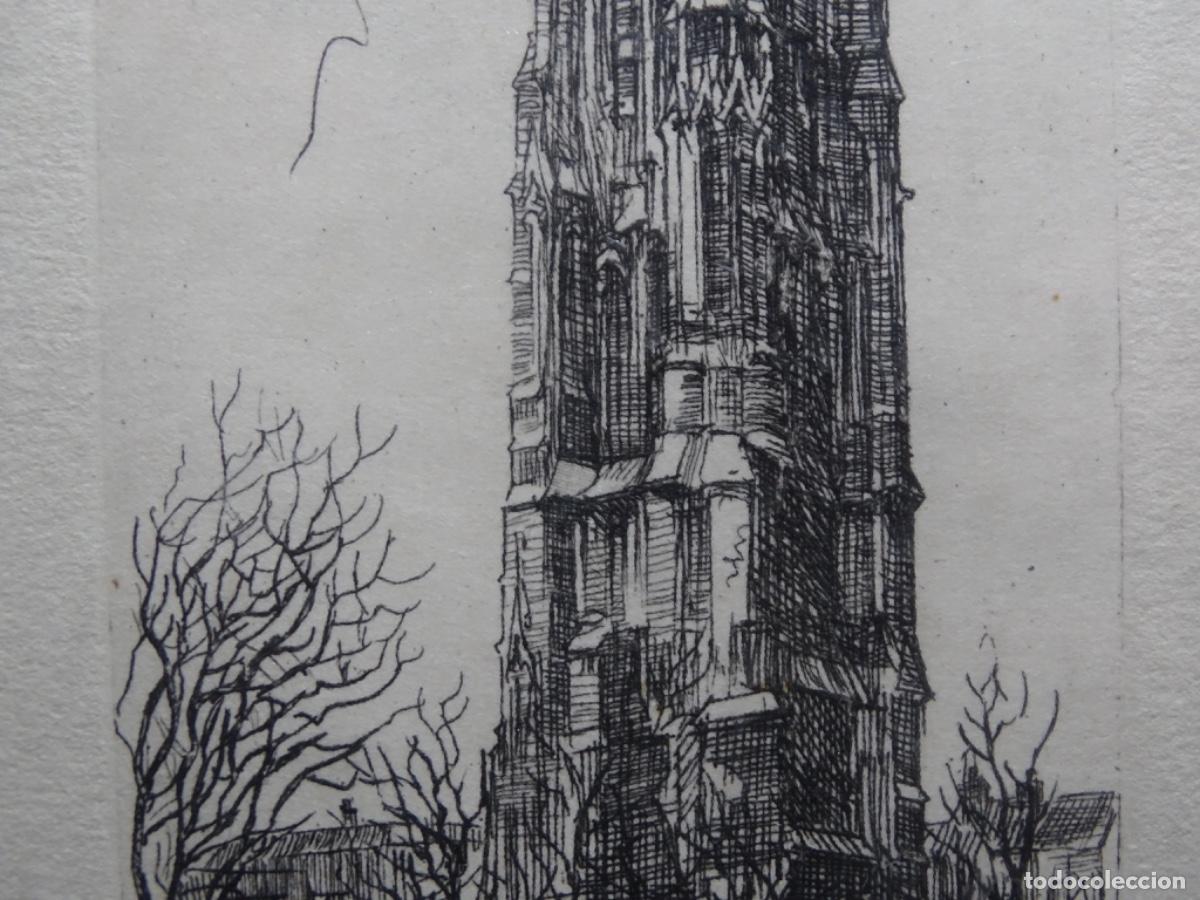 Arte: GRABADO PARIS LA TOUR SANT JACQUES. - Foto 4