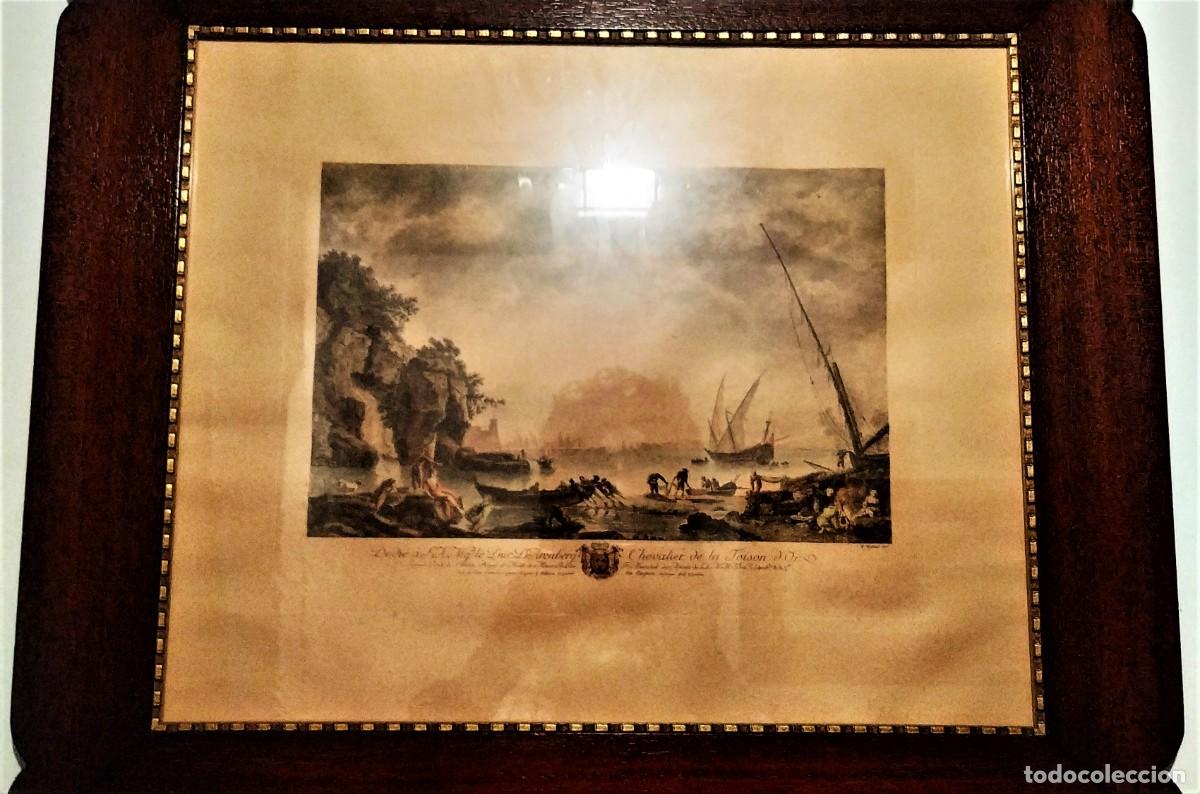 Arte: Antiguo Grabado Iluminado. - Foto 2