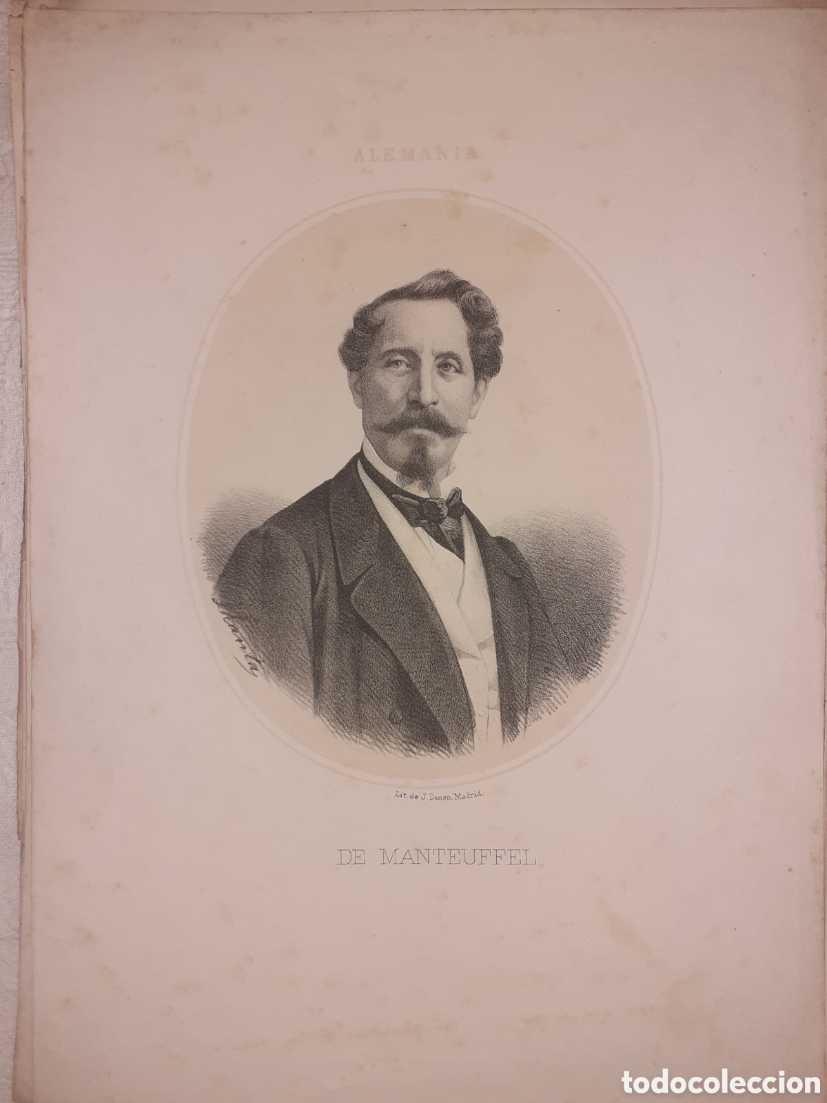 Arte: PRECIOSA LITOGRAFIA. DE MENTEUFFEL. ALEMANIA. DONON. MADRID. 33 X 23 CM. CIRCA 1860