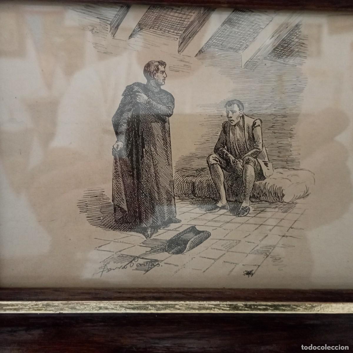 Arte: cuadro antiguo grabado - Foto 2
