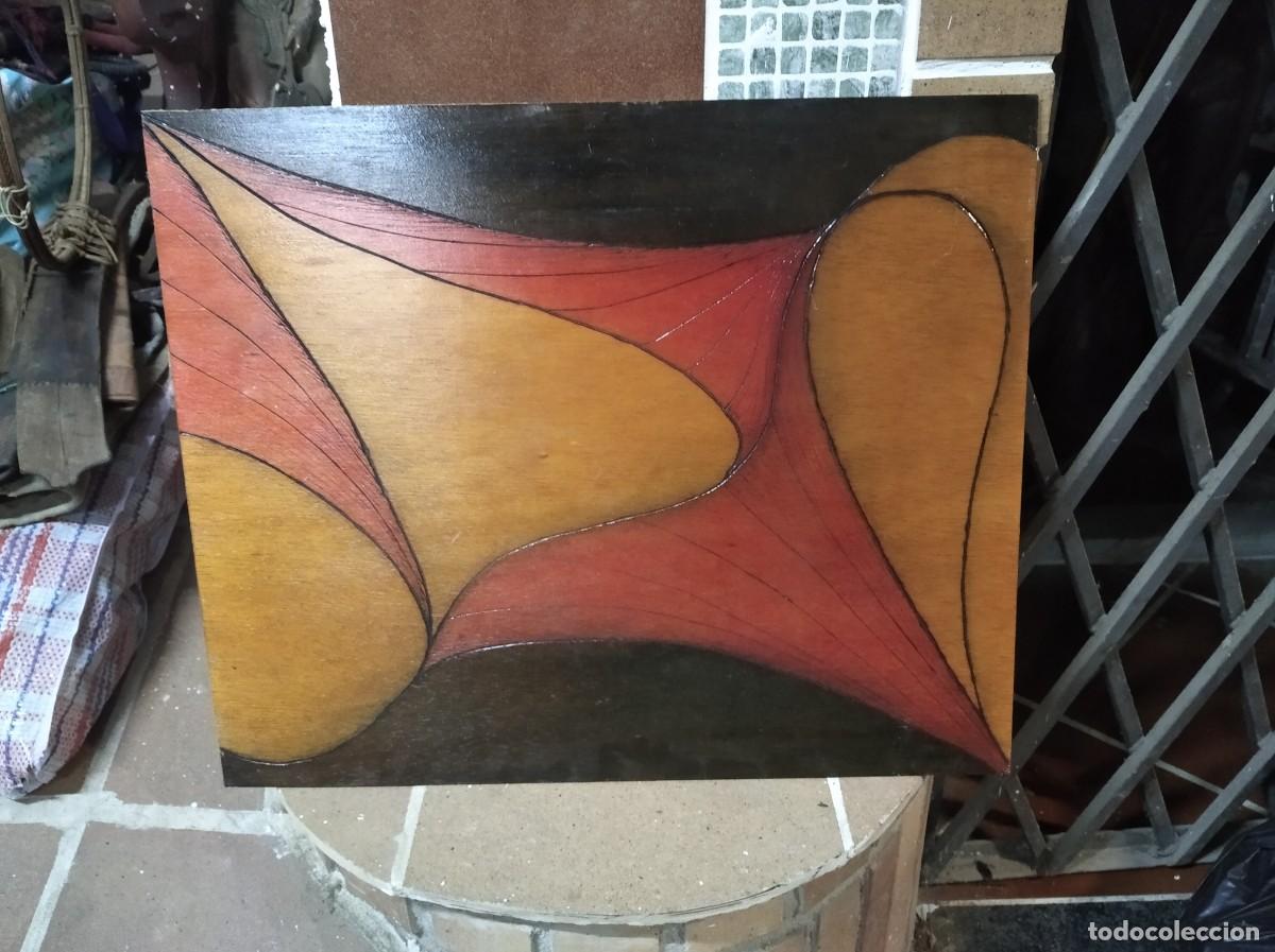 Arte: ANTIGUO CUADRO PIROGRABADO - Foto 1
