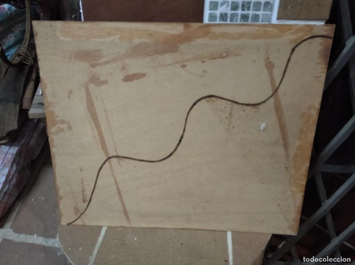 Arte: ANTIGUO CUADRO PIROGRABADO - Foto 3