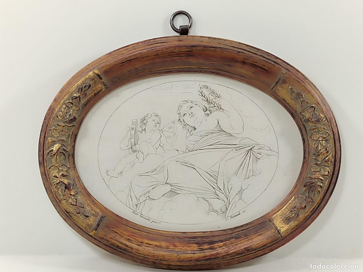 Arte: La Tierra de Louis Carache, Annales du musee 1807, plancha n&ordm; 71, cuadro marco ovalado