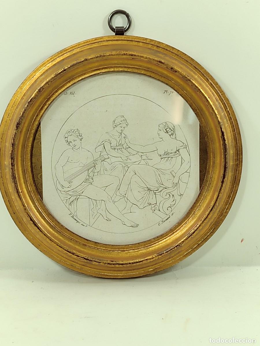 Arte: La poes&iacute;a lirica de Bontemps, Annales du musee 1807, plancha n&ordm; 72, cuadro marco redondo