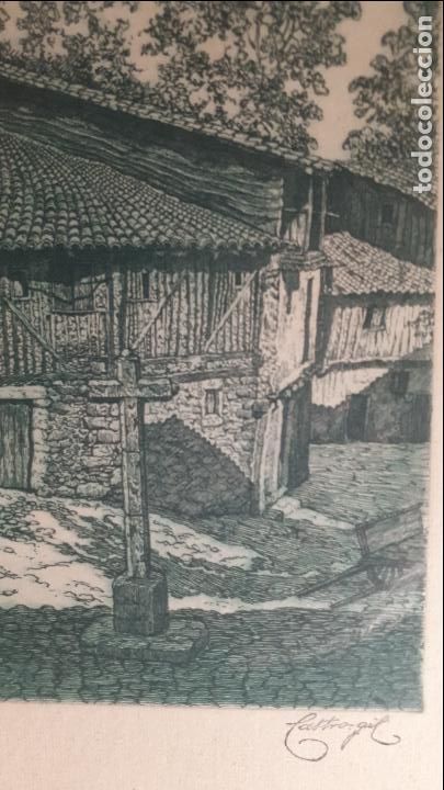 Arte: Manuel Castro Gil. Aguafuerte. La Alberca. - Foto 1
