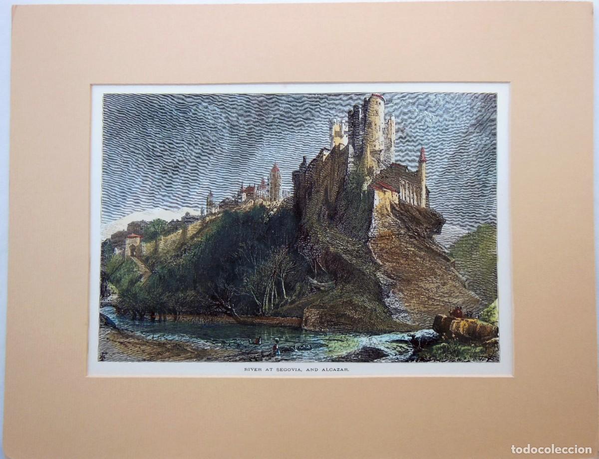 Arte: River at Segovia, and Alcazar. (1876) Coloreada a mano.
