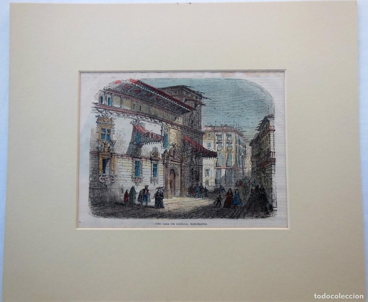 Arte: The casa de Gralla, Barcelona. (1875) Coloreada a mano.
