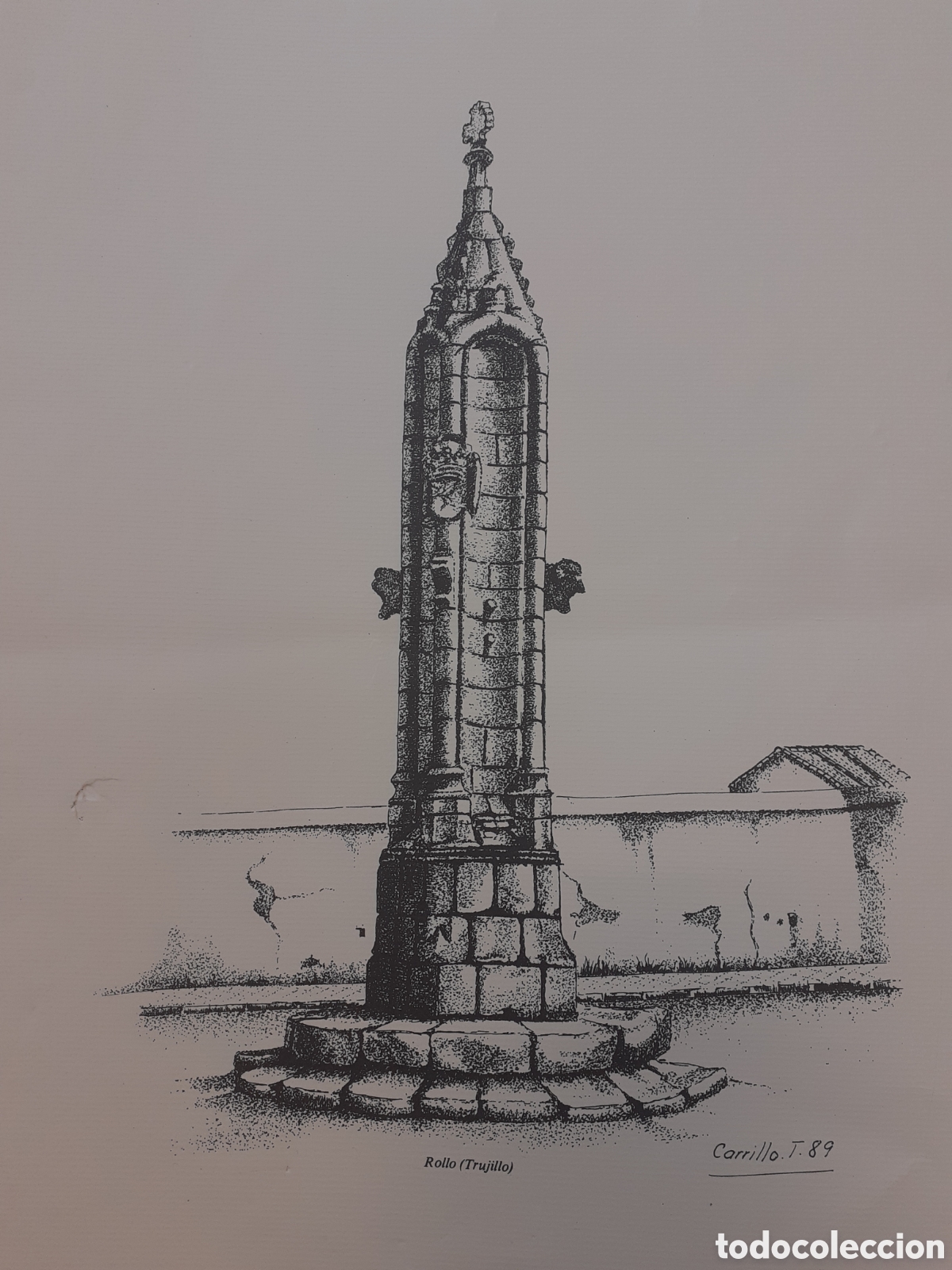 Art: GRABADO TRUJILLO. 44 X 30. AUTOR R. CARRILLO. 1989. ROLLO
