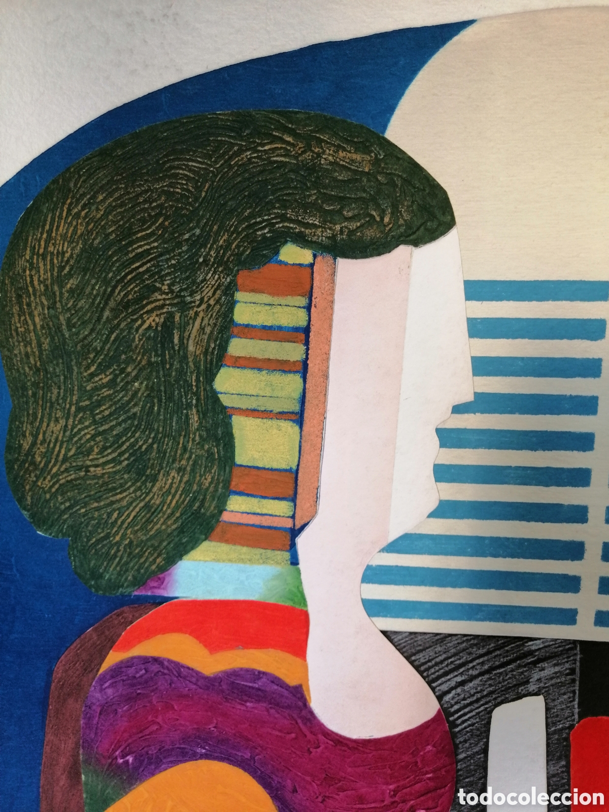 Arte: GRAN GRABADO COLLAGE DE MAX PAPART - Foto 4