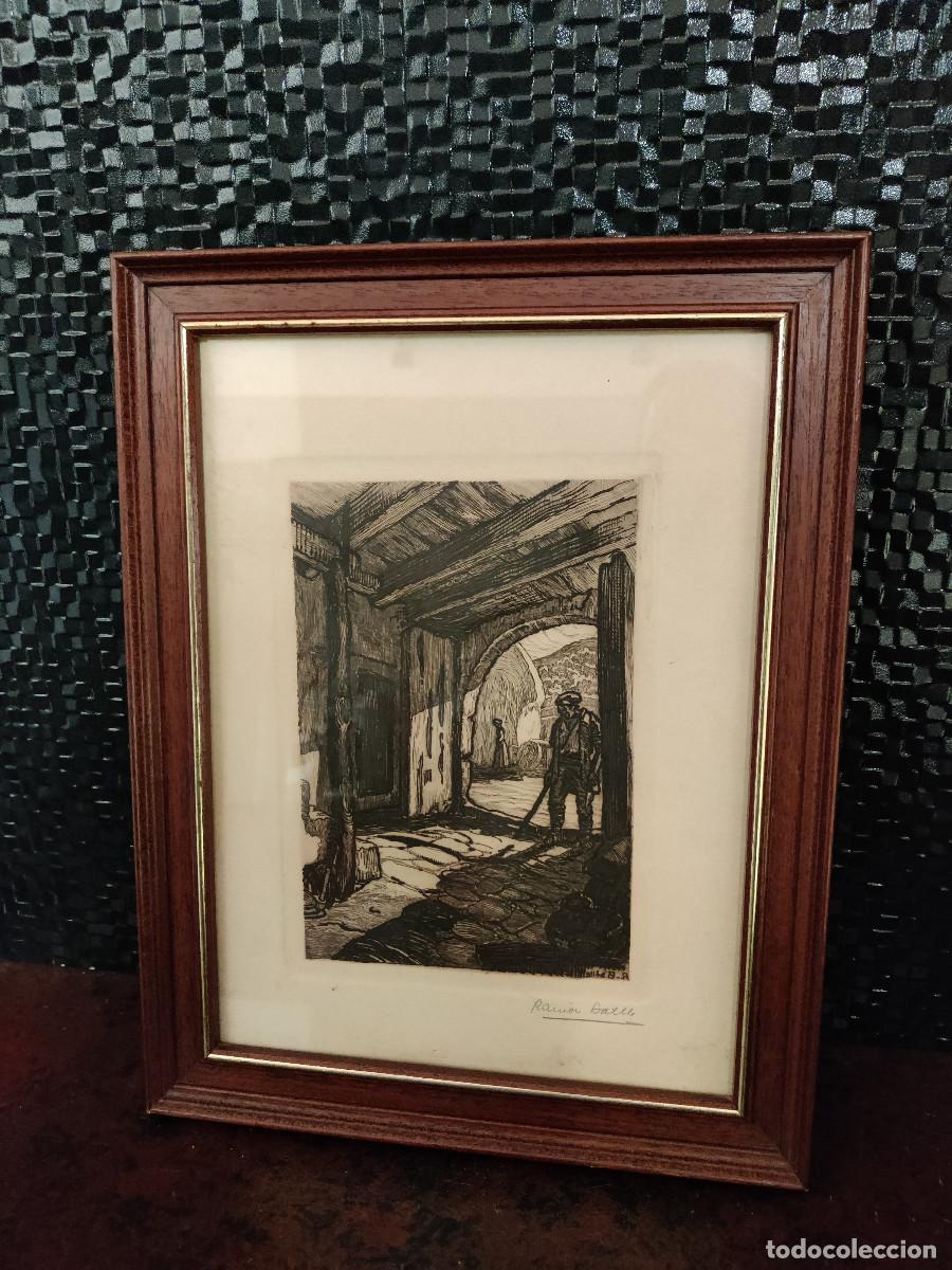 Arte: Grabado ramon Batlle 1938 Aiguafort - Foto 2