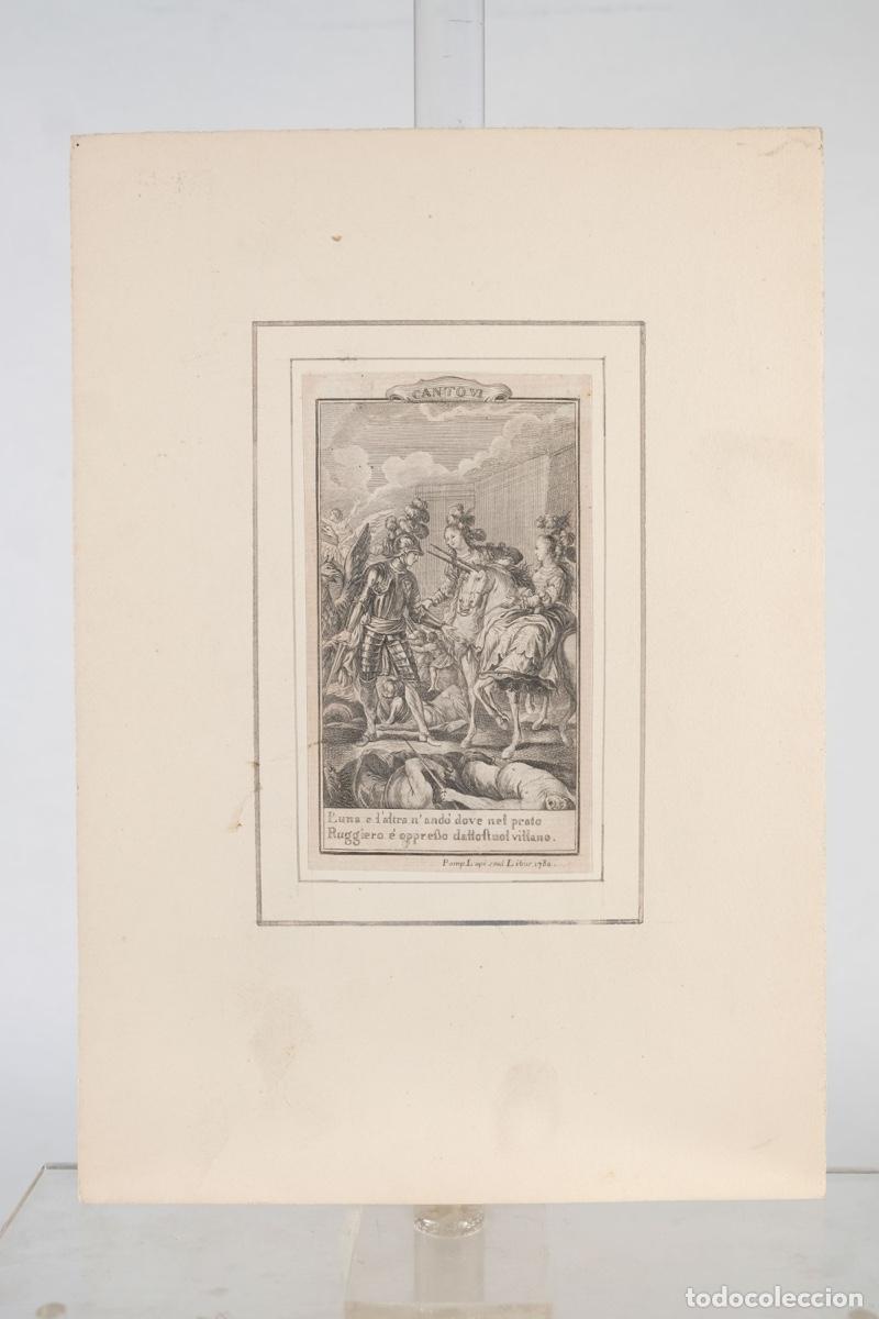 Arte: Grabado Escena b&iacute;blica 1780 - Foto 2