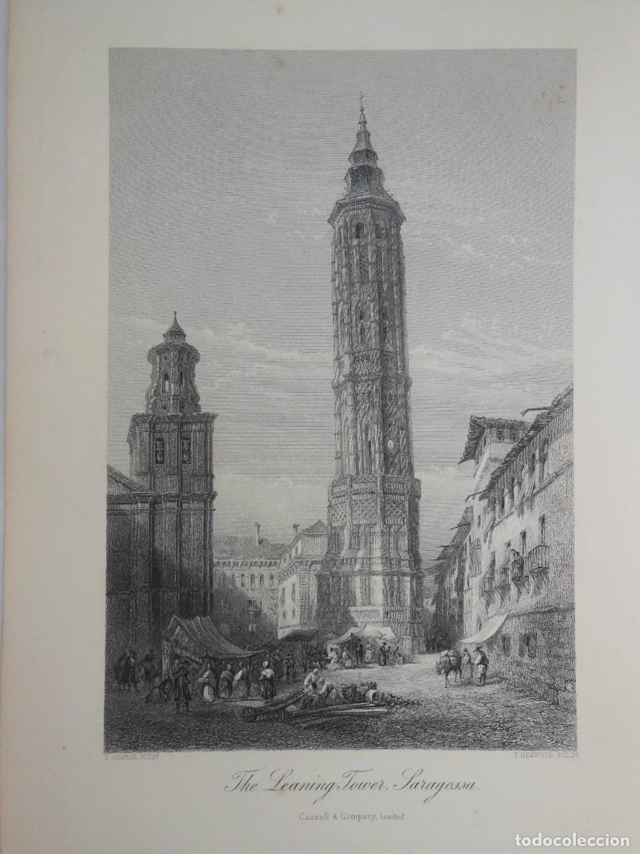 Arte: The leaningtower, Zaragossa (Zaragoza). 1875. T. HEADWOOD.
