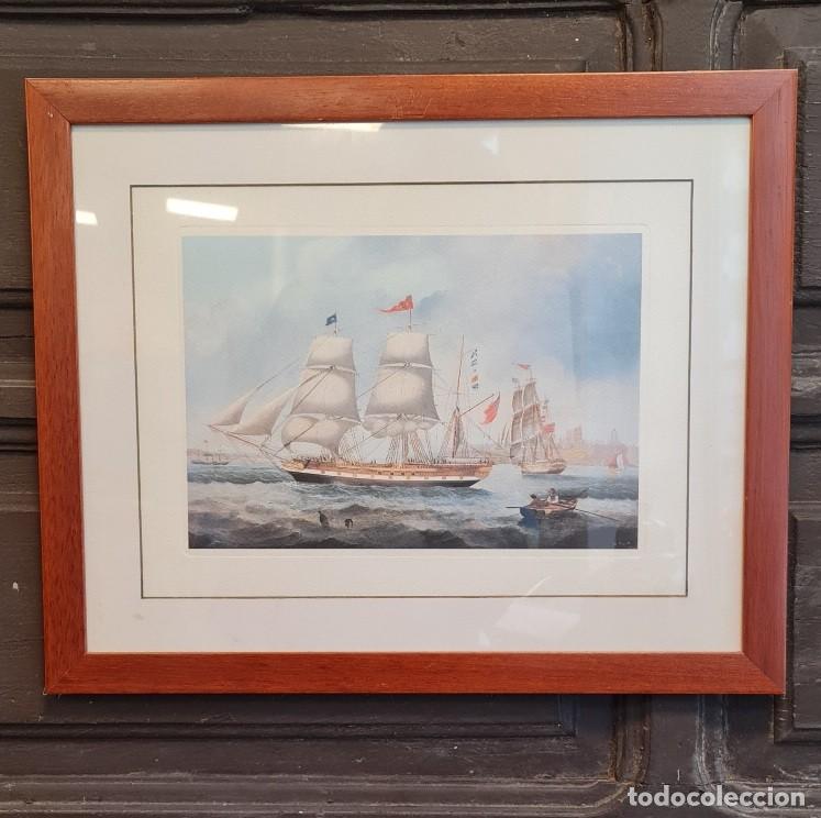 Arte: Grabado naval J. Scott 1847 - Foto 1