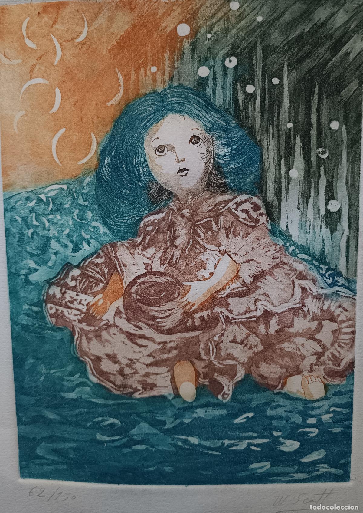 Arte: GRABADO ANTIGUO W. SCOTT - Foto 4