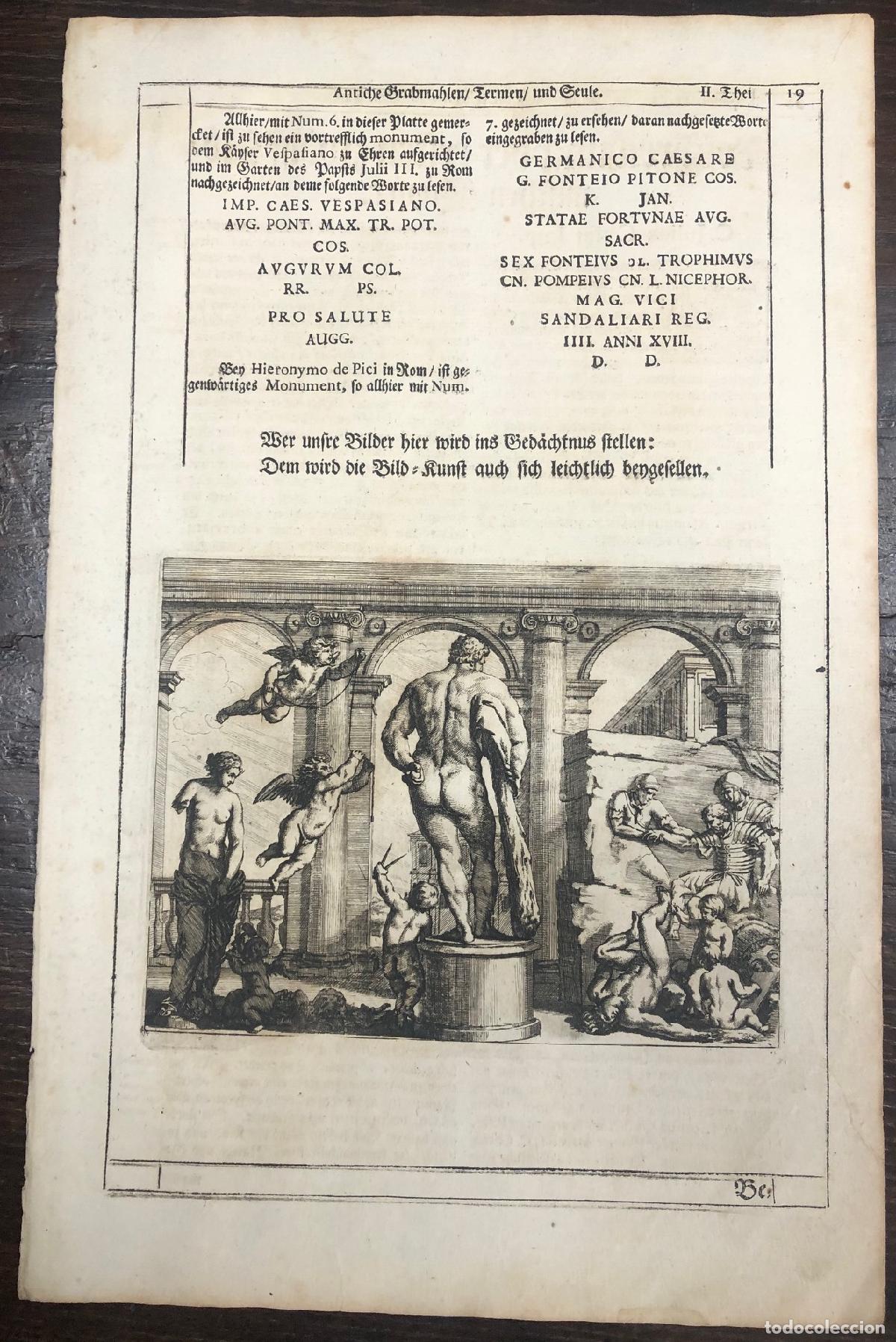 Arte: GRABADO ROMANO SIGLO XVIII - Foto 1