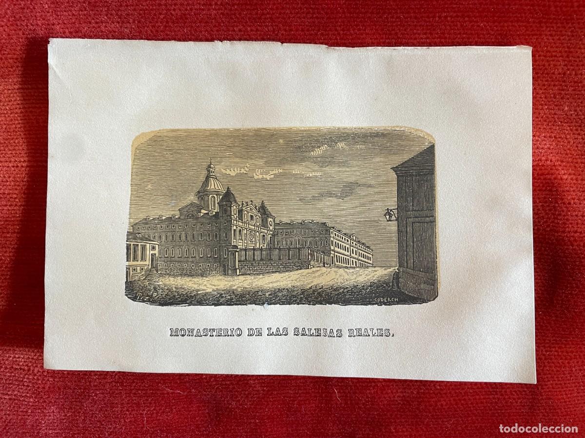 Arte: GRABADO MONASTERIO DE LAS SALESAS REALES DE MADRID. CODERCH. A&Ntilde;O DE 1854. - Foto 1