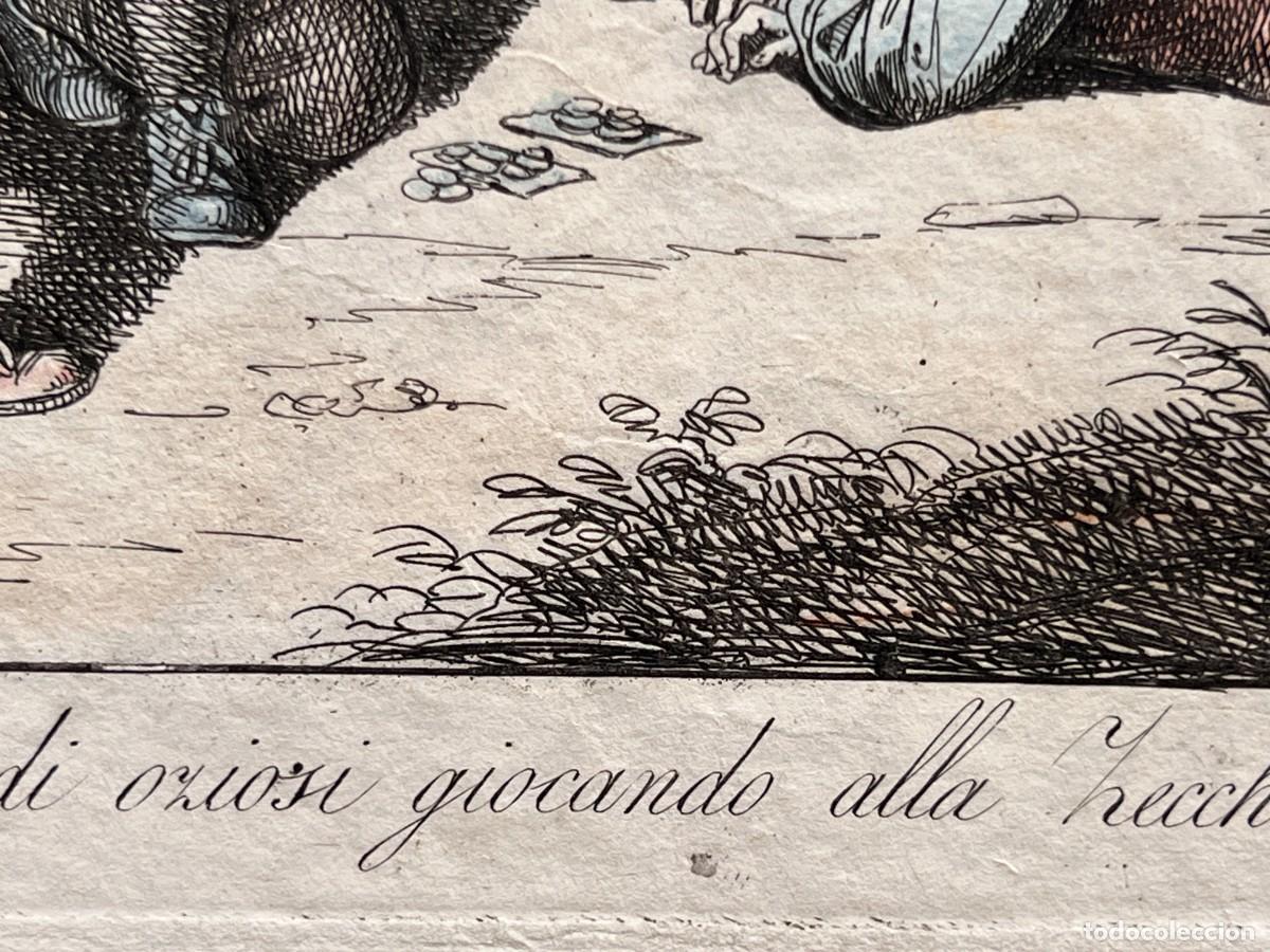 Arte: BARTOLOMEO PINELLI , ETCHING 1815 ROMA , COMITIVA , GRABADO DE 1815 - Foto 4