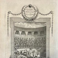 Arte: SINGULAR CORRIDA DE TOROS EN ESPAPA, HACIA 1780. C. MIDDLETON / MENDOZA