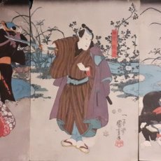 Arte: GRABADO JAPONÉS EN COLOR-KABUKI-E-JAPÓN