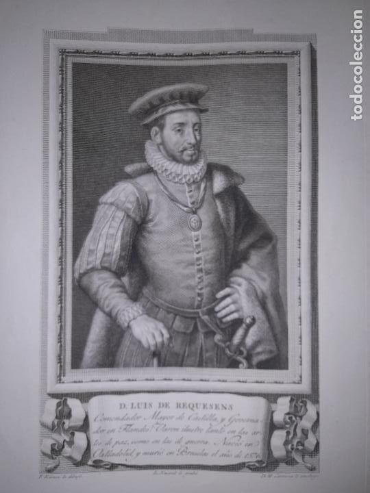 Art: ANTIGUO GRABADO DEL COMENDADOR D.LUIS DE REQUESENS - A&Ntilde;O 1800 - RAMOS DIBUJO-NASERET GRABO.